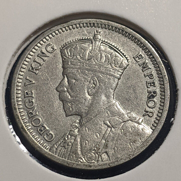 New Zealand 1936 Threepence 3d KM# 1 Scratches #007 #19B