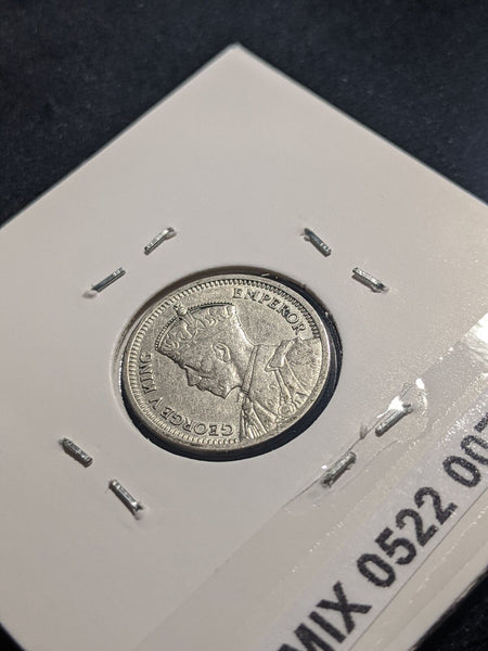 New Zealand 1936 Threepence 3d KM# 1 Scratches #007 #19B