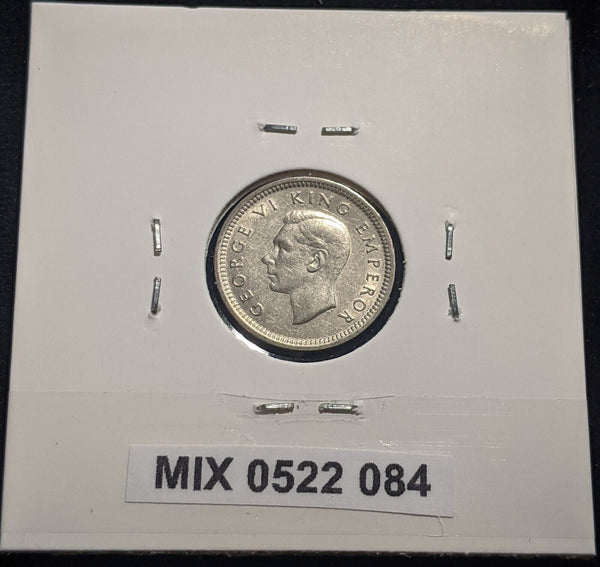 New Zealand 1946 Threepence 3d KM# 7 Scratches #084 #19B