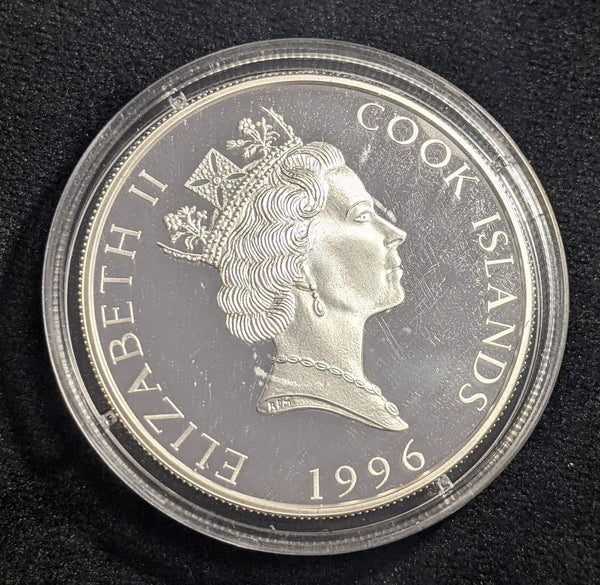 Cook Islands Proof 1996 5 Dollars KM# 370 Olympic Scratches on case #007 #19B