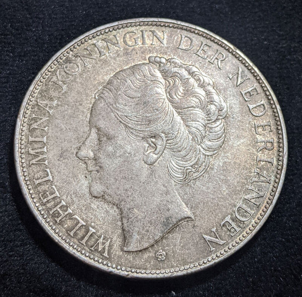 Netherlands 1937 2-1/2 Gulden KM# 165 Scratches #040 #19A