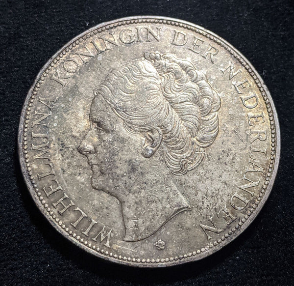 Netherlands 1931 2-1/2 Gulden KM# 165 Cleaned #032 #19A