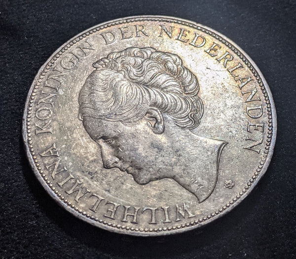Netherlands 1931 2-1/2 Gulden KM# 165 Cleaned #032 #19A
