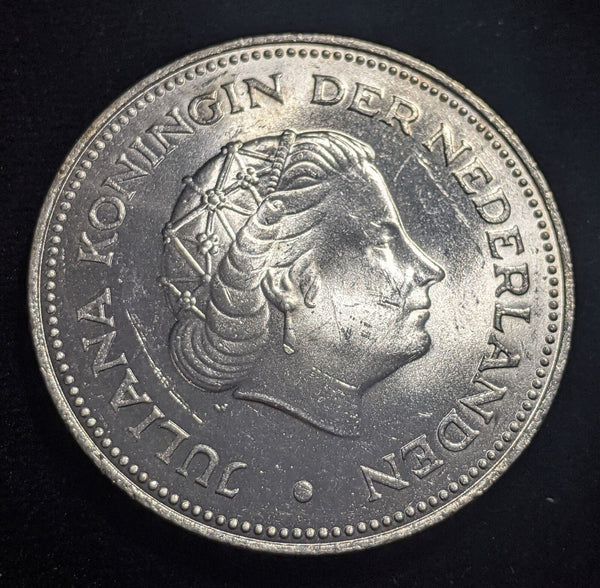 Netherlands 1970 10 Gulden KM# 195 Scratches #037 #19A