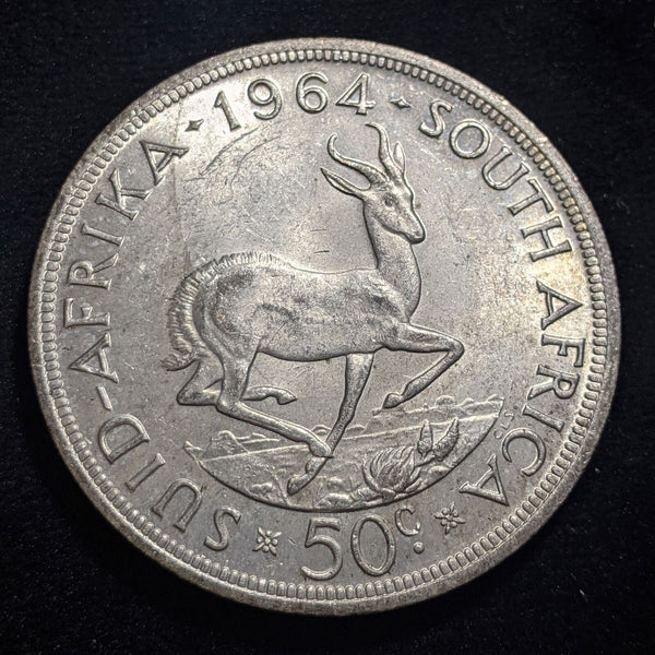 South Africa 1964 50 cents 50c KM# 62 Cleaned #005 #19A