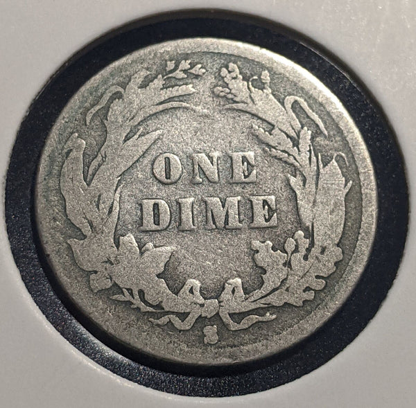 United States 1897 S Dime KM# 113 Cleaned #176 #19A