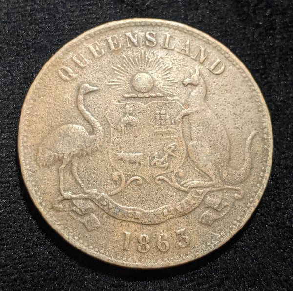 Australia 1863 Penny Token Mulligan Stores of Rockhampton R387 #177 #17C