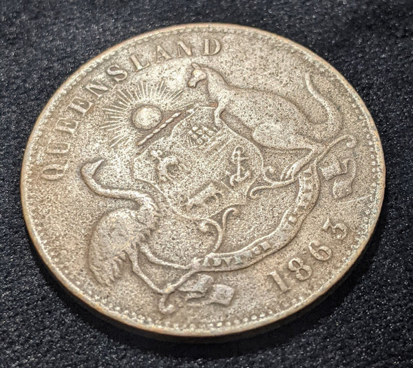 Australia 1863 Penny Token Mulligan Stores of Rockhampton R387 #177 #17C
