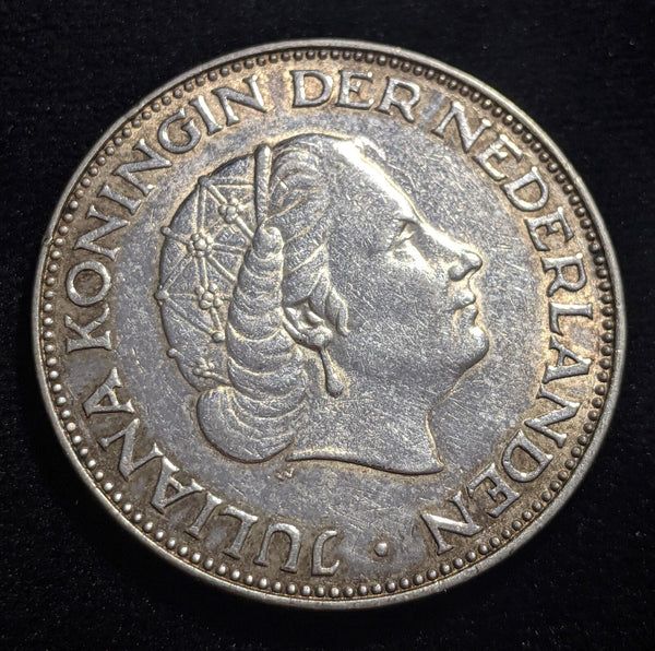 Netherlands 1959 2-1/2 Gulden KM# 185 Cleaned #399 #17C