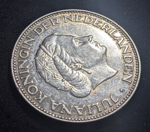 Netherlands 1959 2-1/2 Gulden KM# 185 Cleaned #399 #17C
