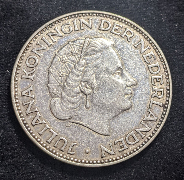 Netherlands 1960 2-1/2 Gulden KM# 185 Cleaned #317 #17C