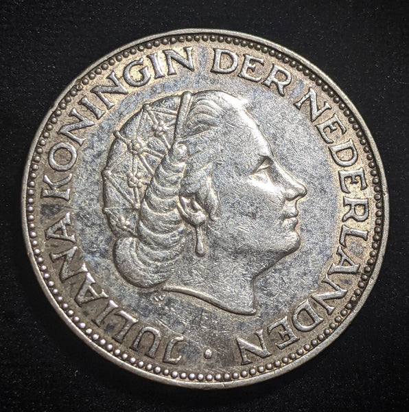Netherlands 1961 2-1/2 Gulden KM# 185 Cleaned #394 #17B