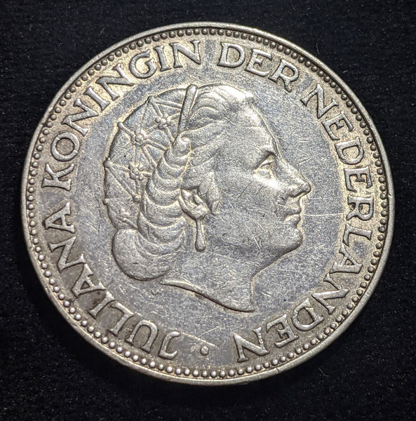 Netherlands 1961 2-1/2 Gulden KM# 185 Cleaned #397 #17C