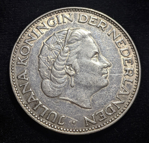 Netherlands 1961 2-1/2 Gulden KM# 185 Cleaned #397 #17C