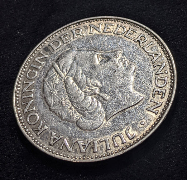 Netherlands 1961 2-1/2 Gulden KM# 185 Cleaned #397 #17C