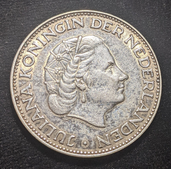Netherlands 1961 2-1/2 Gulden KM# 185 Cleaned #396 #17B