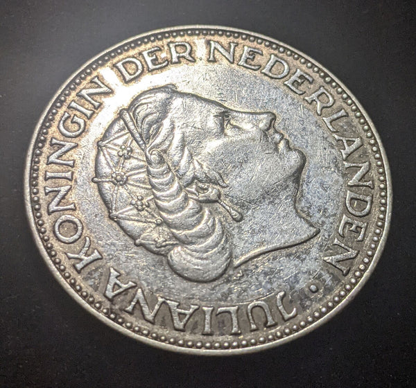 Netherlands 1961 2-1/2 Gulden KM# 185 Cleaned #396 #17B