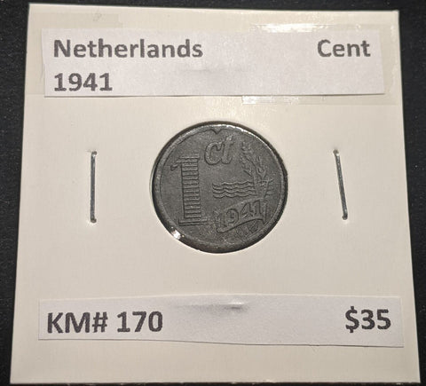 Netherlands 1941 Cent KM# 170 #147 #17B