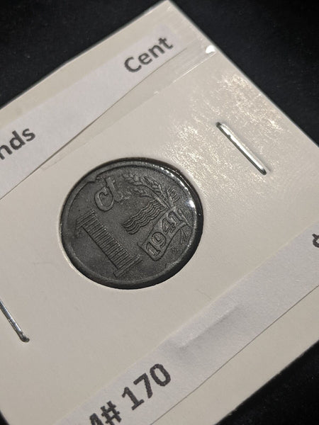Netherlands 1941 Cent KM# 170 #175 #17B