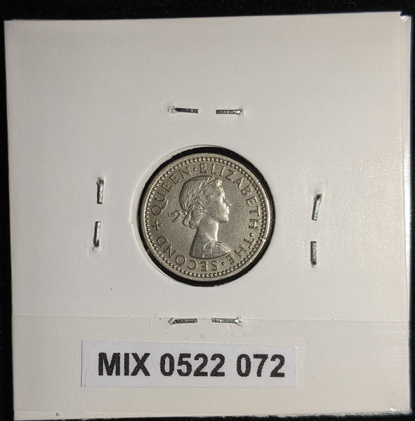 New Zealand 1956 Threepence 3d KM# 25.2 Cleaned #072 #17B