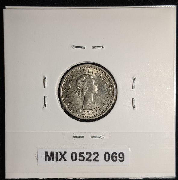 New Zealand 1965 Threepence 3d KM# 25.2 EX Set #069 #17B