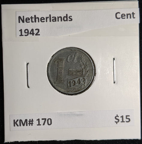 Netherlands 1942 Cent KM# 170 #096 #17A