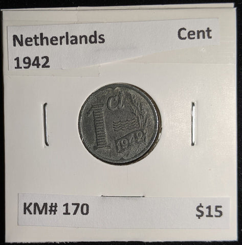 Netherlands 1942 Cent KM# 170 #119 #17A