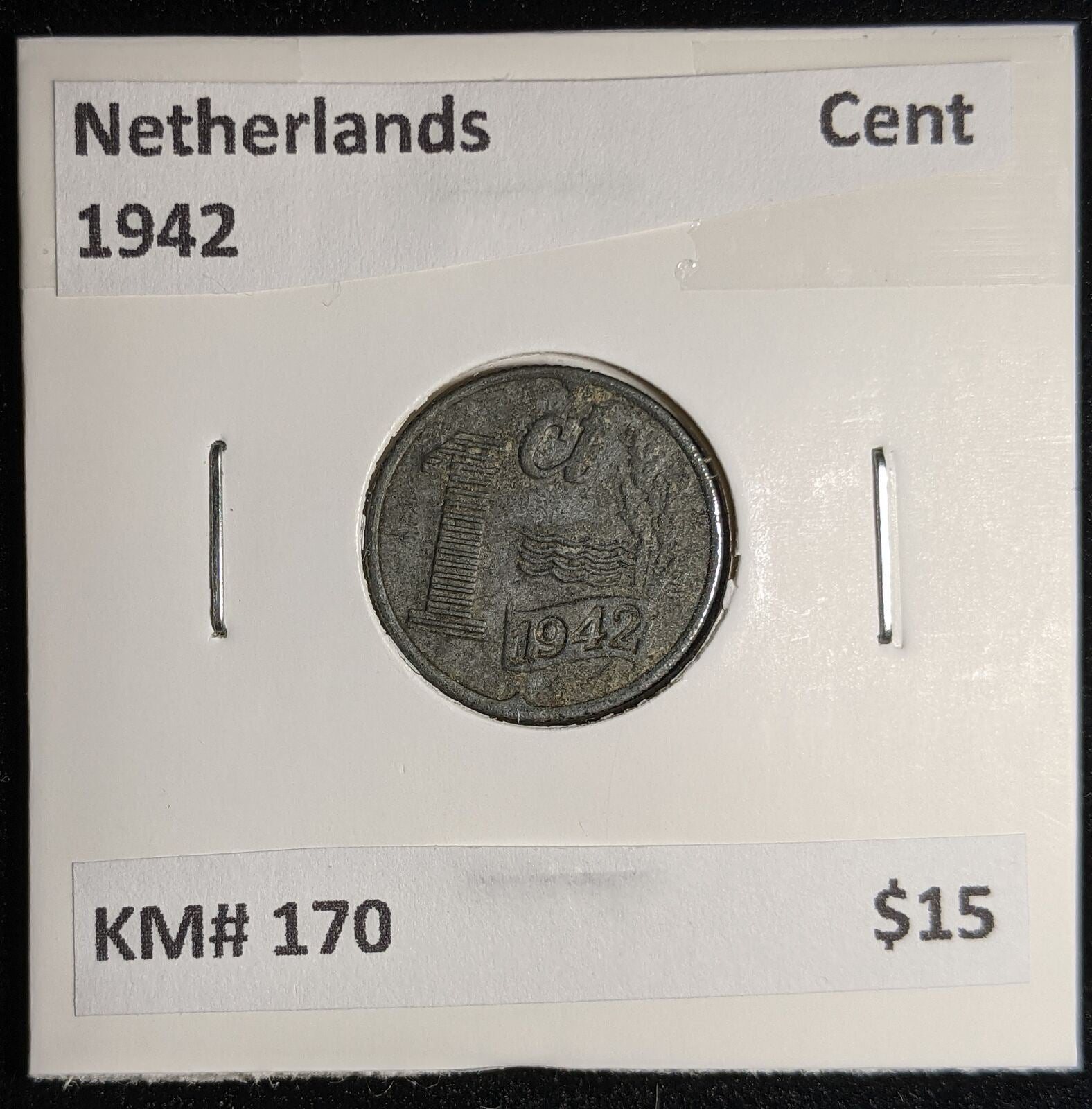 Netherlands 1942 Cent KM# 170 #114 #17A
