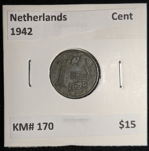 Netherlands 1942 Cent KM# 170 #114 #17A