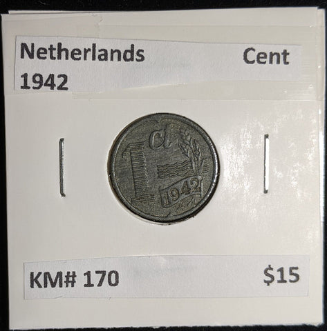 Netherlands 1942 Cent KM# 170 #093 #17A