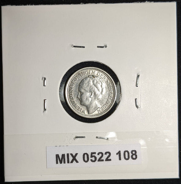 Netherlands 1938 10 cents KM# 163 Cleaned #108 #17A