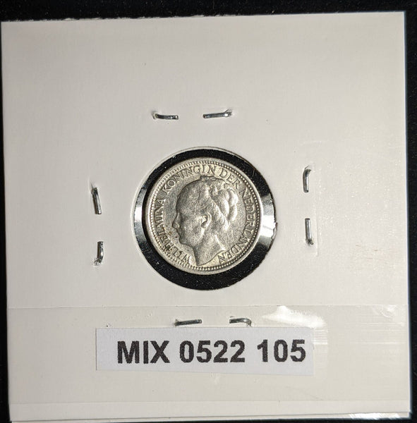 Netherlands 1938 10 cents KM# 163 Cleaned #105 #17A