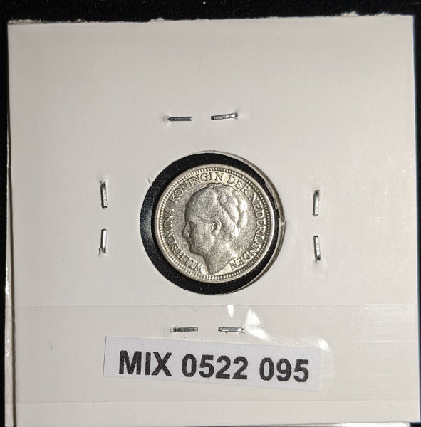 Netherlands 1937 10 cents KM# 163 Cleaned #095 #17A
