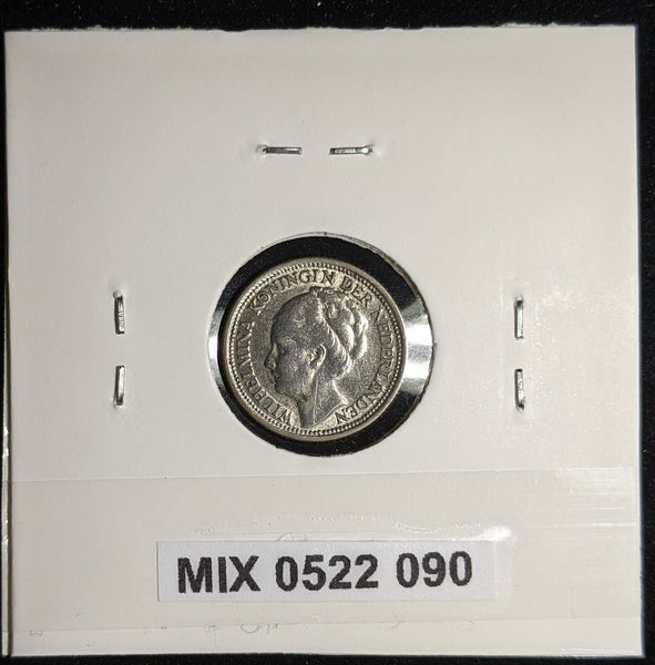 Netherlands 1937 10 cents KM# 163 Cleaned #090 #17A