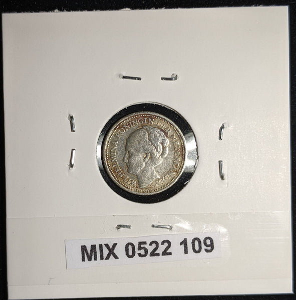 Netherlands 1935 10 cents KM# 163 Cleaned #109 #17A