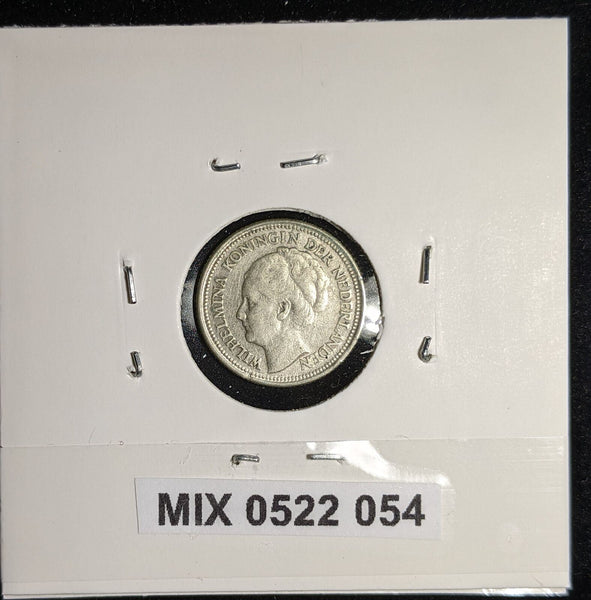 Netherlands 1936 10 cents KM# 163 Cleaned #054 #17A