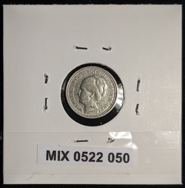Netherlands 1928 10 cents KM# 163 Cleaned Rim Damage #050 #17A