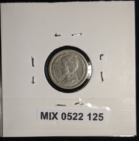 Netherlands 1915 10 cents KM# 145 Cleaned #125 #17A