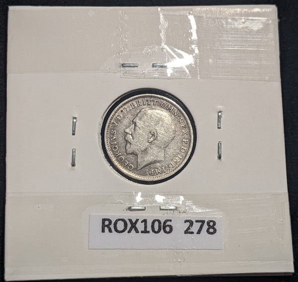 Great Britain 1919 Threepence 3d KM# 813 Cleaned #278   #19C