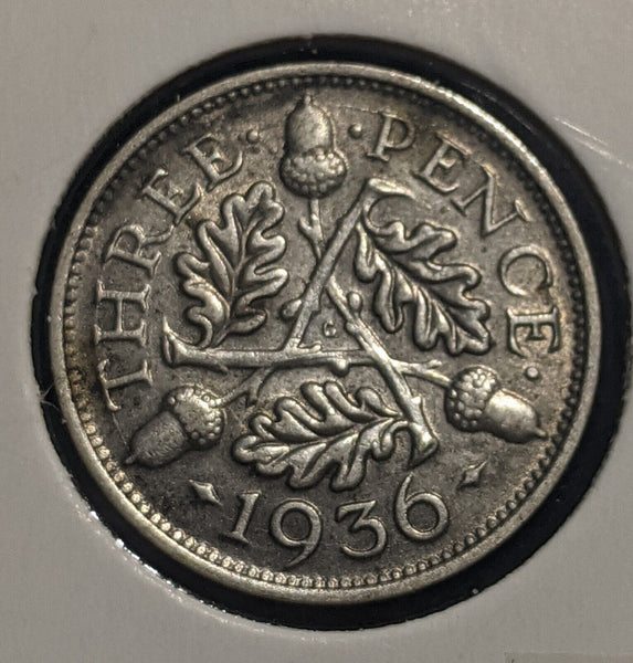 Great Britain 1936 Threepence 3d KM# 831 #434  #19C