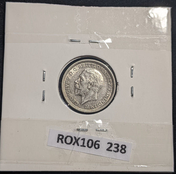 Great Britain 1931 Threepence 3d KM# 831 Cleaned #238  #19C