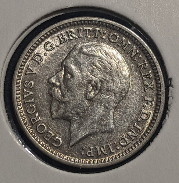 Great Britain 1931 Threepence 3d KM# 831 Cleaned #238  #19C
