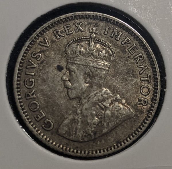 South Africa 1932 Sixpence 6d Cleaned KM# 16.2 #320  #19A