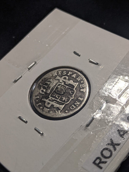 Chile 1814 FJ Real KM# 65 Dameged ex pin #022 #19A