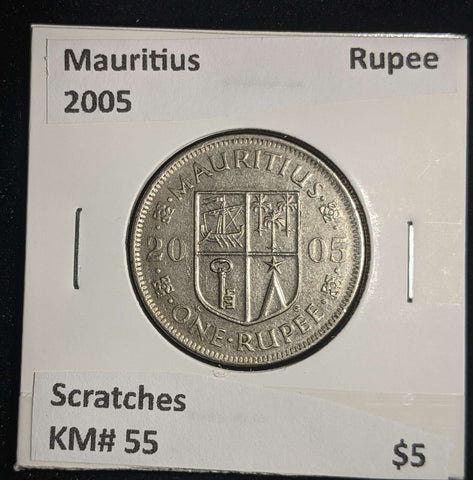 Mauritius 2005 Rupee KM# 55 Scratches #0088 #13A