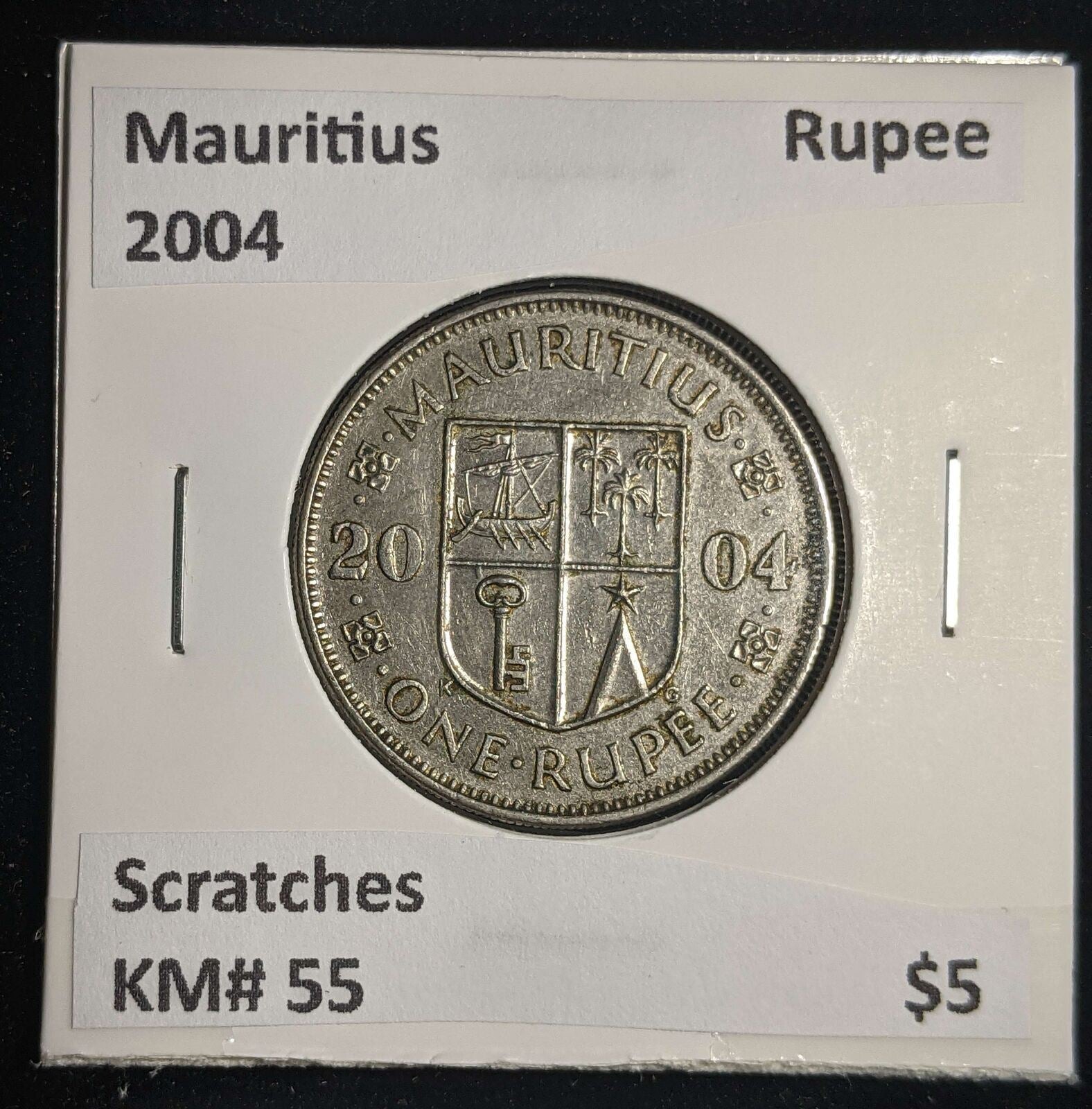 Mauritius 2004 Rupee KM# 55 Scratches #0077 #13A