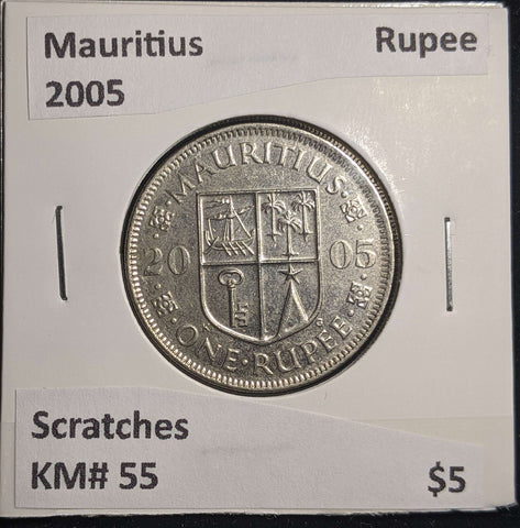 Mauritius 2005 Rupee KM# 55 Scratches #0093 #13B