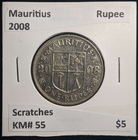 Mauritius 2008 Rupee KM# 55 Scratches #0059 #13B
