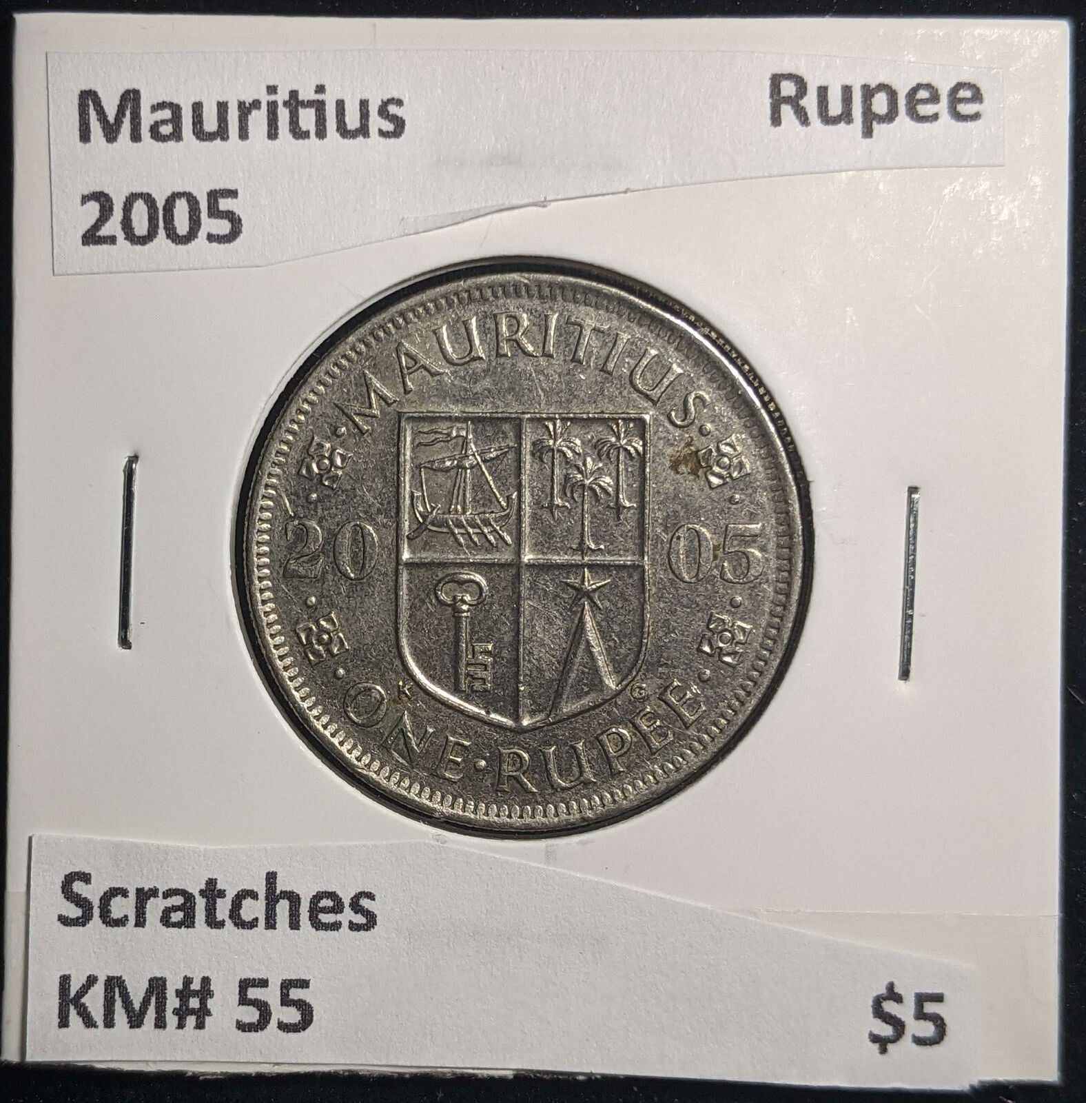 Mauritius 2005 Rupee KM# 55 Scratches #0057 #13B