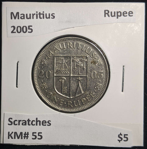 Mauritius 2005 Rupee KM# 55 Scratches #0057 #13B